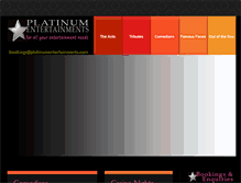 Tablet Screenshot of platinumentertainments.com